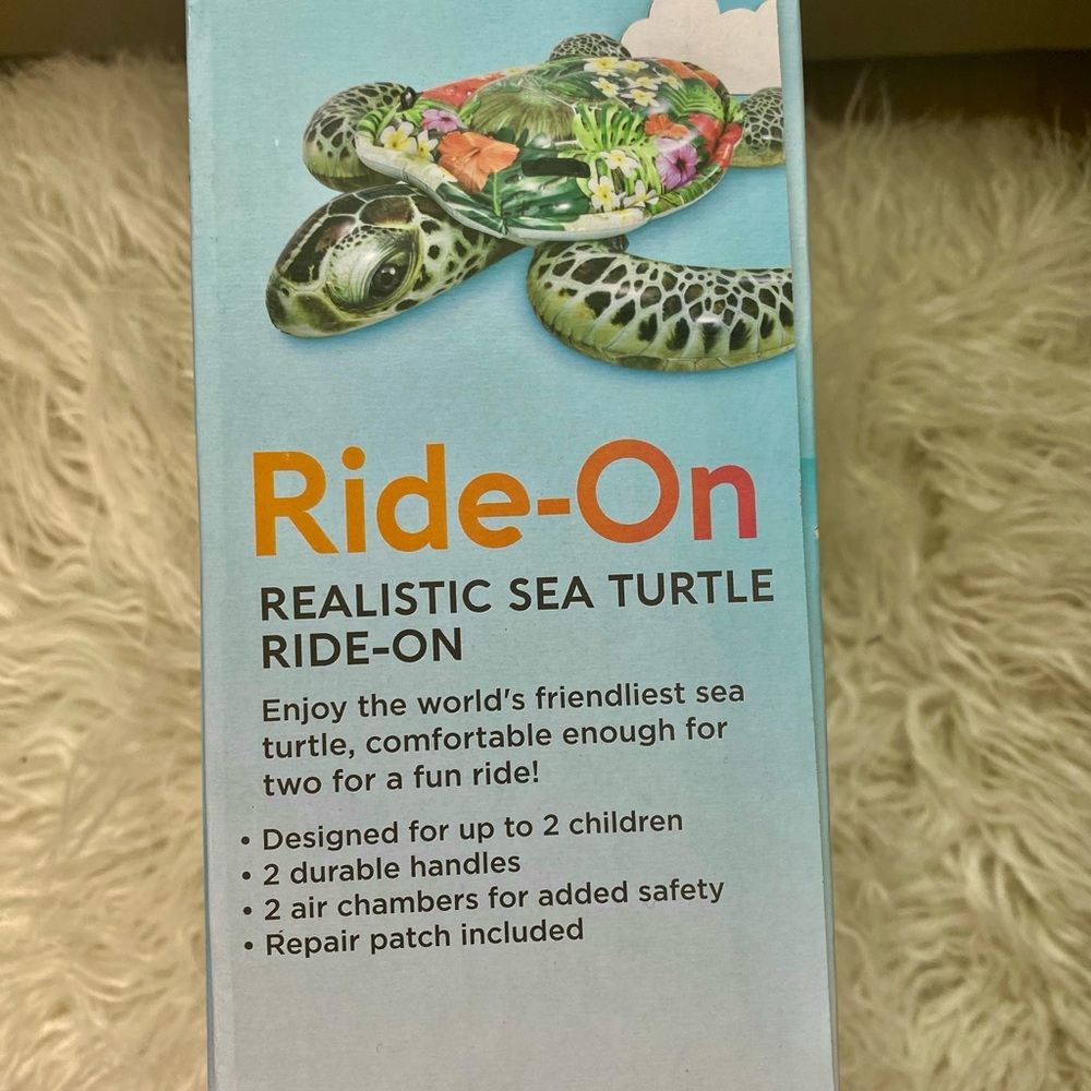 Sea Turtle, Ride-On, Large Pool Toy, New in Box - Picture 4 of 6